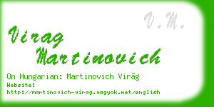 virag martinovich business card