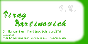 virag martinovich business card